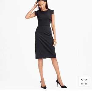 J crew black resume dress in 4-season stretch